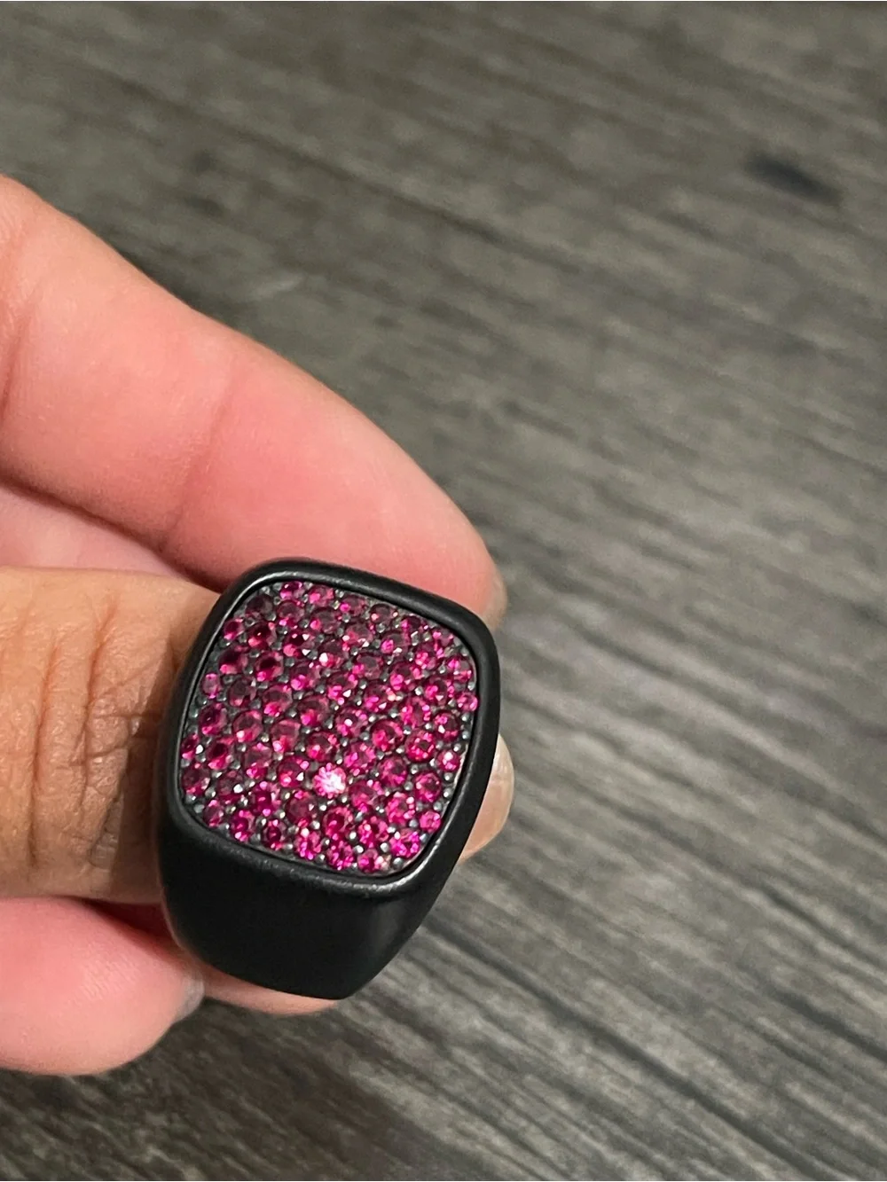 David Yurman Rubies Black Titanium Ring size 9.5